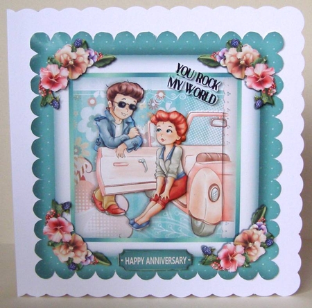 RETRO COUPLE -YOU ROCK MY WORLD MINI KIT by Margaret McCartney