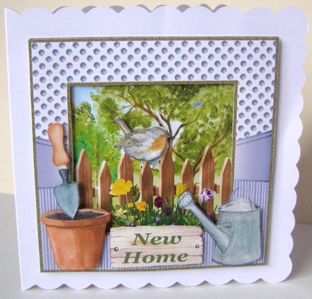 Floral multi occasion framed card front by Margaret McCartney