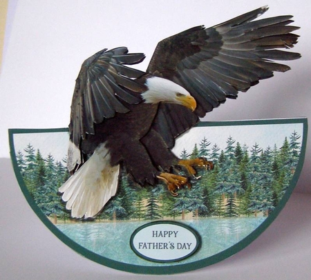 EAGLE ROCKER CARD by Margaret McCartney