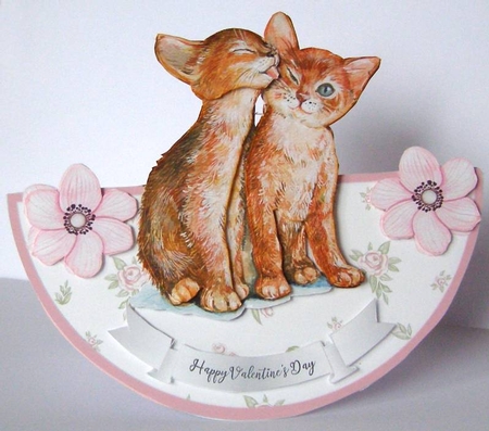 CUTE KITTENS ROCKER CARD by Margaret McCartney