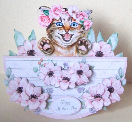 KITTEN ROCKER CARD by Margaret McCartney