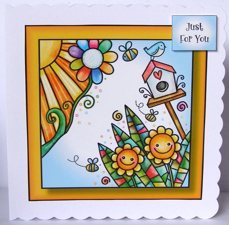 Bright Happy Spring 1 8x8 by Margaret McCartney