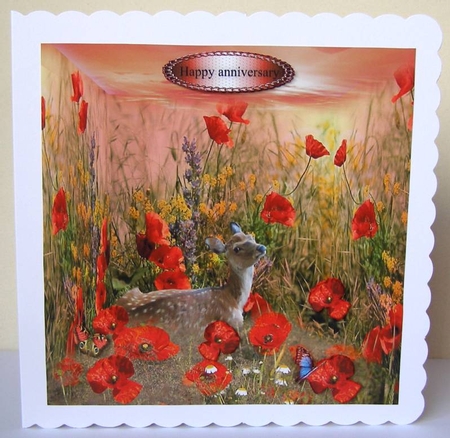 deer in the poppies by Margaret McCartney