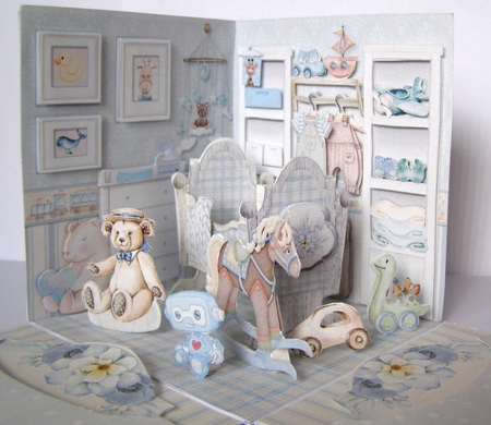 Cute as a Button Nursery #2 - Exploding Box by Margaret McCartney