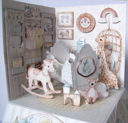 Cute as a Button Nursery #3 - Exploding Box by Margaret McCartney