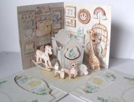 Cute as a Button Nursery #3 - Exploding Box by Margaret McCartney