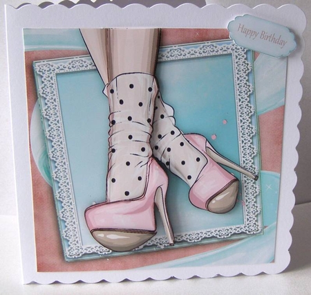 Beautiful Pink High Heels 7x7 by Margaret McCartney