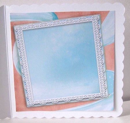Pink & Blue Shabby Chic Insert Blank 7x7 by Margaret McCartney