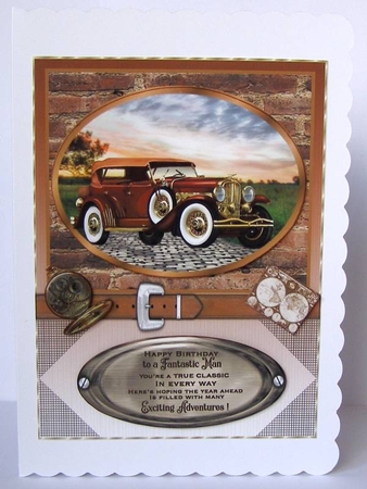 Framed vintage car card front 1 (n) by Margaret McCartney