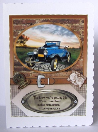 Framed vintage car card front 4(n) by Margaret McCartney