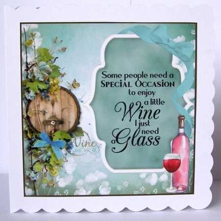 3 Wine themed card front/toppers 3 by Margaret McCartney