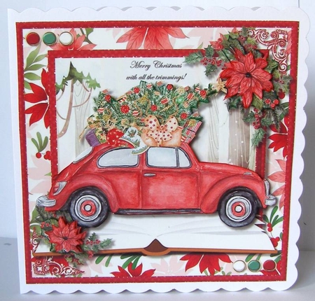 Christmas Trucks and cars Bumper  by Margaret McCartney