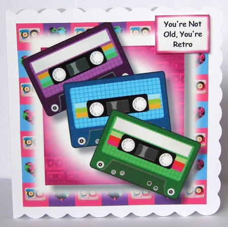 Retro Cassettes 2 8x8 by Margaret McCartney