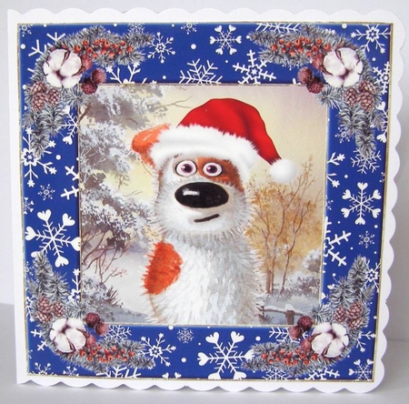 3 Christmas cartoon animal card front/topper(value sheet) 6 by Margaret McCartney