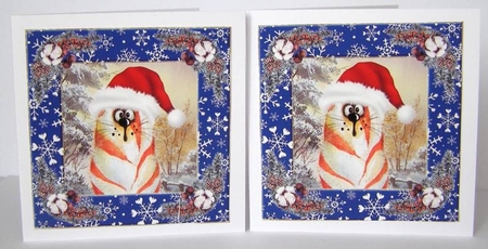 3 Christmas cartoon animal card front/topper(value sheet) 8 by Margaret McCartney