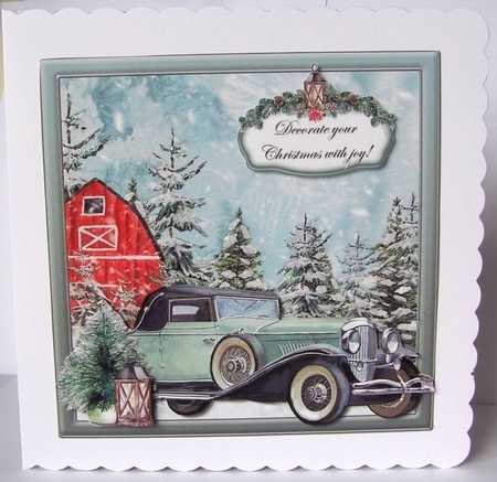 Christmas Vintage car Male  REQUEST  One  by Margaret McCartney