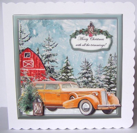 Christmas Vintage car Male  REQUEST  TWO by Margaret McCartney