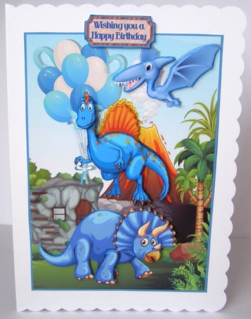 All blue Dinosaurs by Margaret McCartney