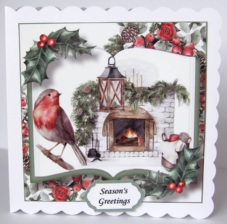 Christmas Open Book - Robin & Hearth 8x8 by Margaret McCartney