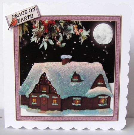 Christmas house snow 3 by Margaret McCartney