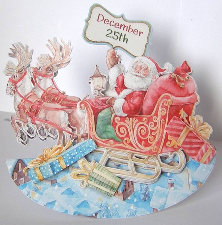 Santas on His Way 1 Rocker Card Mini Kit by Margaret McCartney