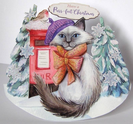 Purr-fect Christmas 3 Rocker Card Mini Kit by Margaret McCartney