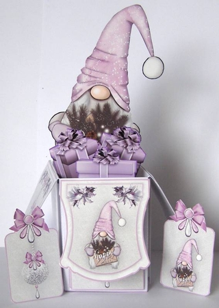 Gnome For Christmas Large pop Up box #8 by Margaret McCartney