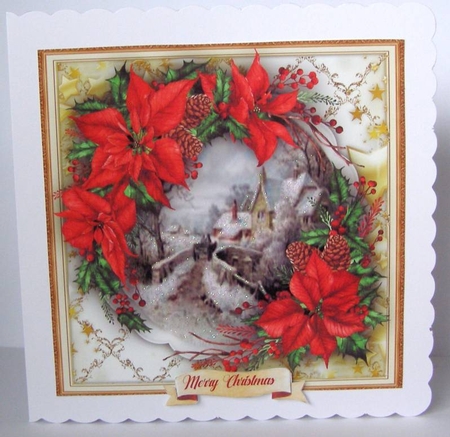 Beautiful Christmas Poinsettias by Margaret McCartney