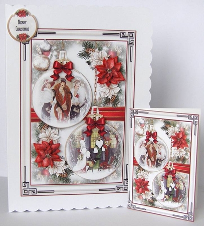 Art Deco Christmas Baubles 02 Mini Page Kit by Margaret McCartney