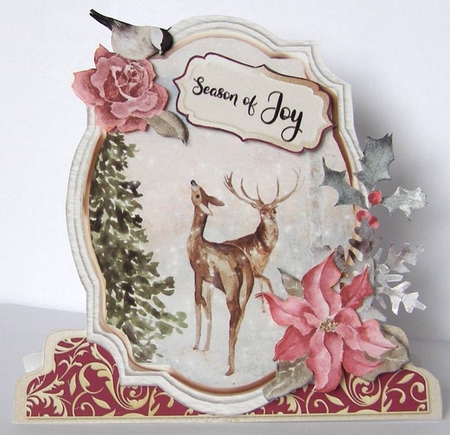 Winter Evergreen 1 Shaped Card and Envelope Kit by Margaret McCartney