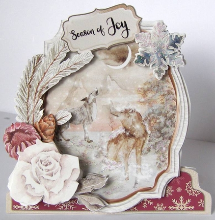 Winter Evergreen 2 Shaped Card and Envelope Kit by Margaret McCartney
