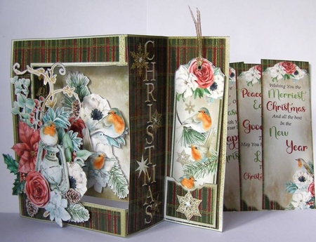 Winter Songbird #2 - Side Panel Step Card & Envelope Kit - SCAN & CUT by Margaret McCartney