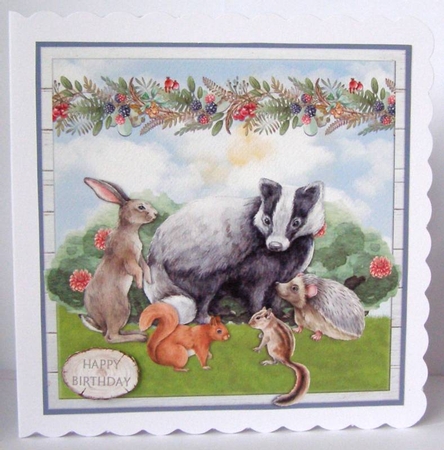 HEDGEROW FRIENDS quick card by Margaret McCartney