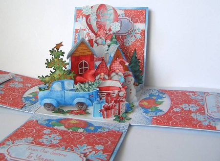 Gnomes in Winter Exploding Box Surprise Kit by Margaret McCartney
