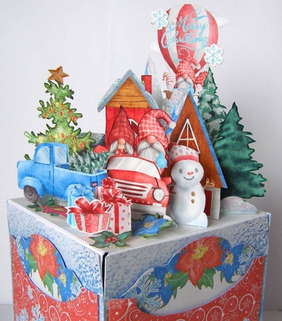 Gnomes in Winter Exploding Box Surprise Kit by Margaret McCartney