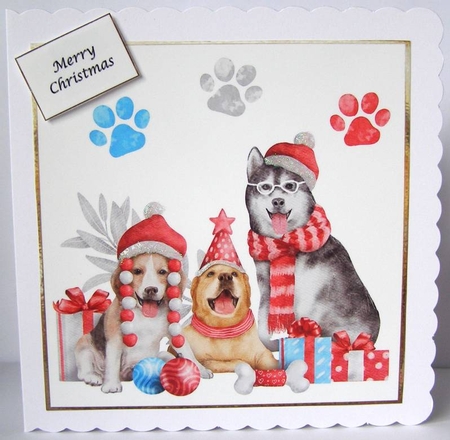Cute Christmas Dogs 3 by Margaret McCartney