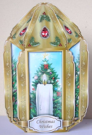 Christmas Lantern Card - 12 by Margaret McCartney