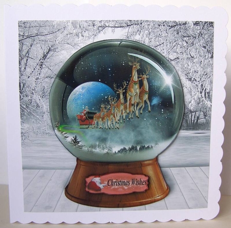 Santa in a globe  by Margaret McCartney