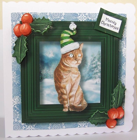 Meowy Christmas Cat - Bengal by Margaret McCartney