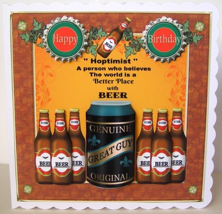 Birthday beers card front by Margaret McCartney