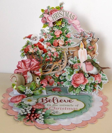 Joyful Noel 1 Triple Easel Card Kit by Margaret McCartney
