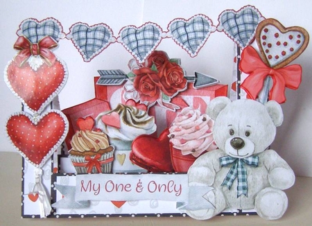 My Sweet Love 2 Centre Stepper Card by Margaret McCartney