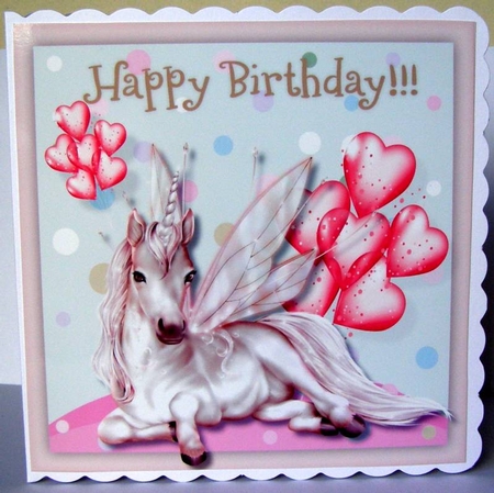 Happy  Birthday Unicorn by Margaret McCartney