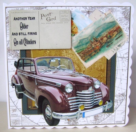 Vintage road trip card front 7 by Margaret McCartney