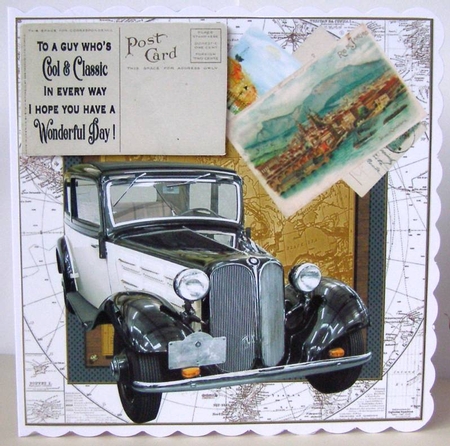 Vintage road trip card front 8 by Margaret McCartney