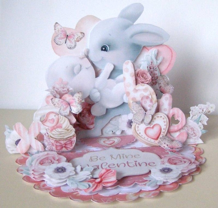 Hunny Bunny  Triple Easel Card Kit by Margaret McCartney