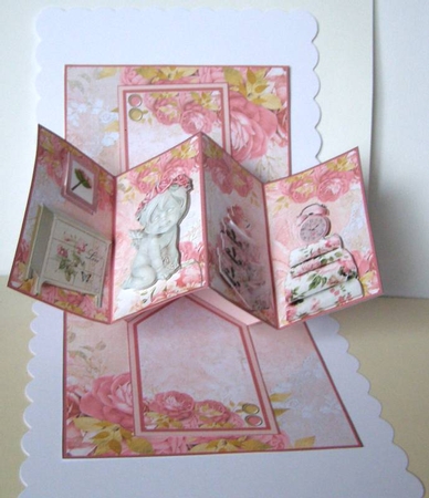 Pink Floral Twist and POP  by Margaret McCartney
