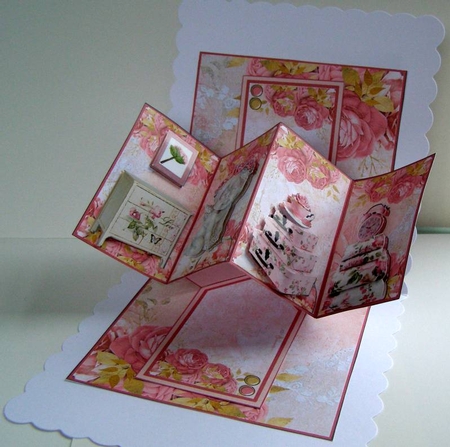 Pink Floral Twist and POP  by Margaret McCartney