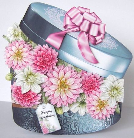 Box Of Dahlias Shaped Mini Page Kit  by Margaret McCartney