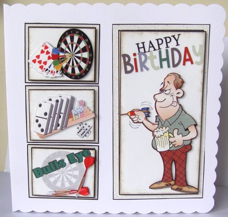 8x8 Games night birthday/fathers day mini kit by Margaret McCartney